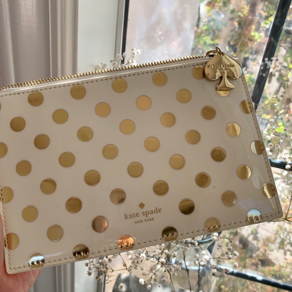 Kate spade New York small bag pencil pouch polka